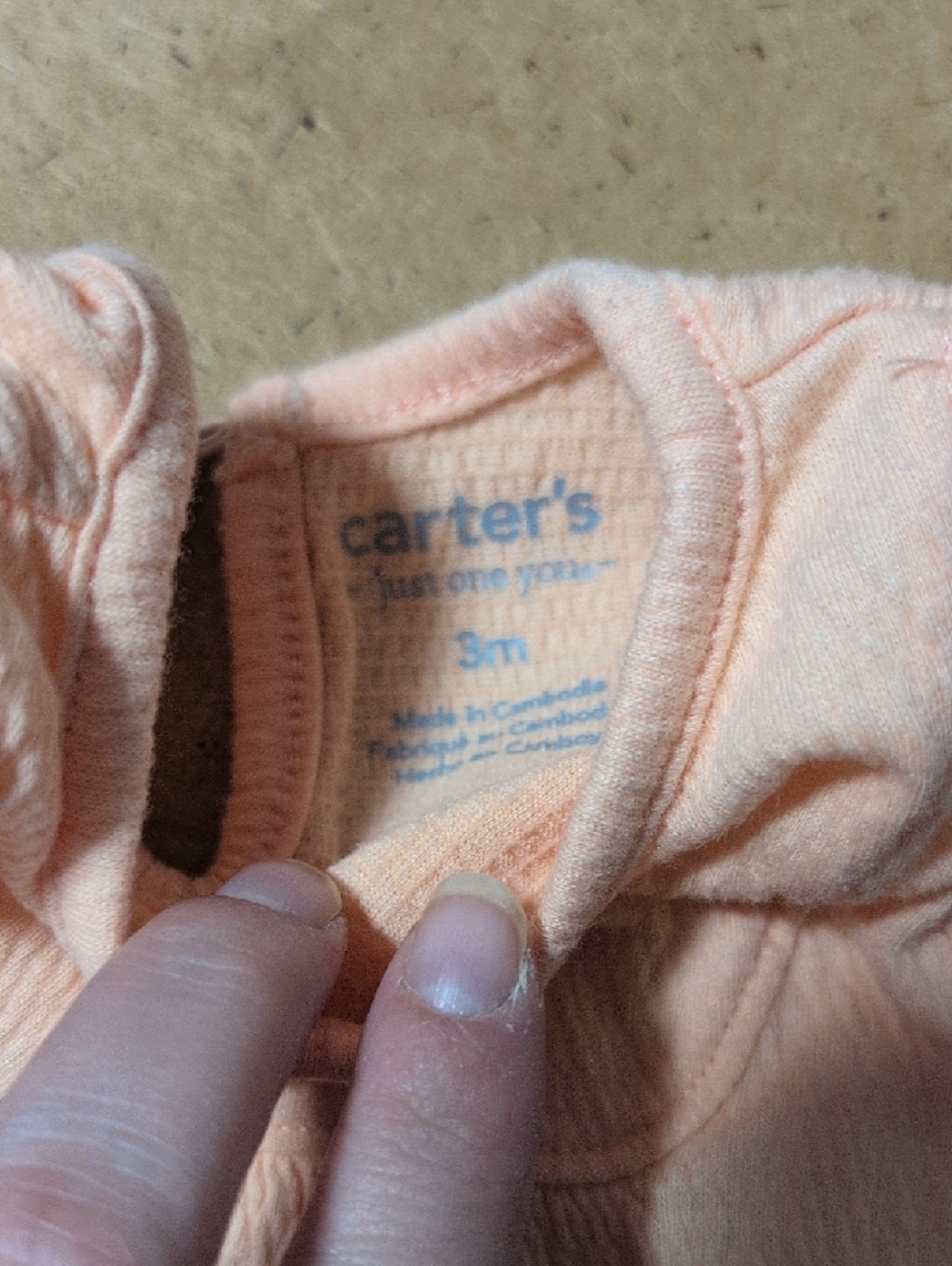 ❤️🔥10/$10❤️🔥 GUC Baby Girls Carter's Peach Sleeveless Sundress Dress Size 3M - Picture 2 of 2